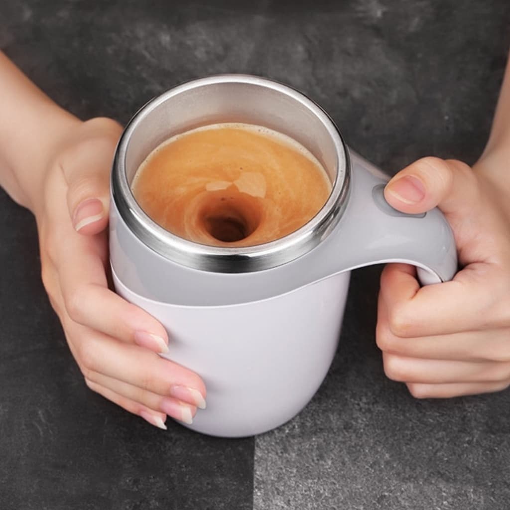 Caneca Mixer Térmica Com Tampa e Misturador 380ml