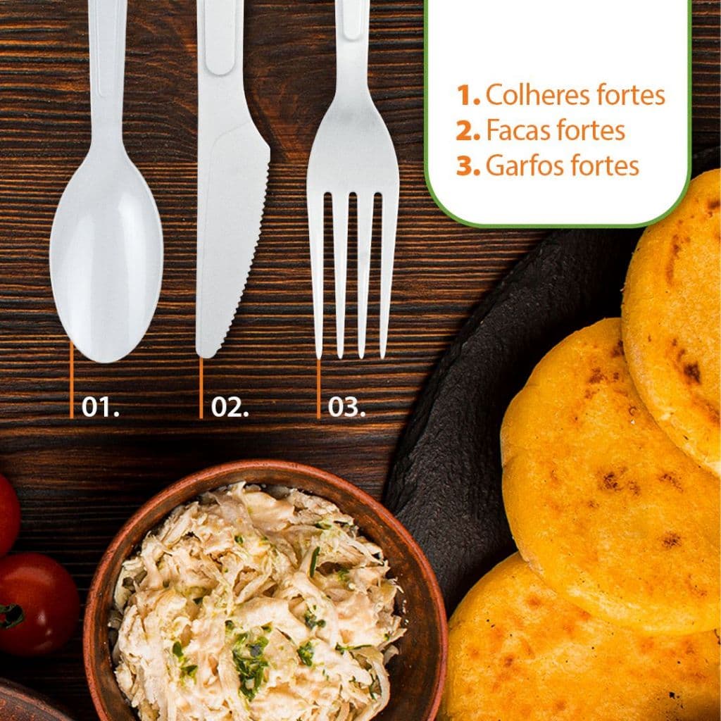 50~200 UNIDADES TALHERES (GARFO OU COLHER) PREMIUM branco para Festa Aniversario Refeição churrasco