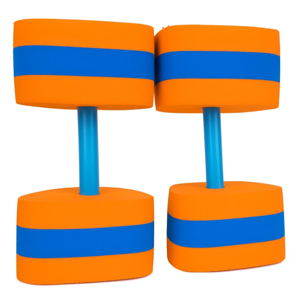 Par de Halter Hidroginástica Laranja/Azul G (5 a 7Kgs) / Par