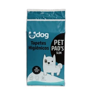 Tapete Higiênico P/ Cães Udog Pet Pad's Slim C/ 30 Un 60x60