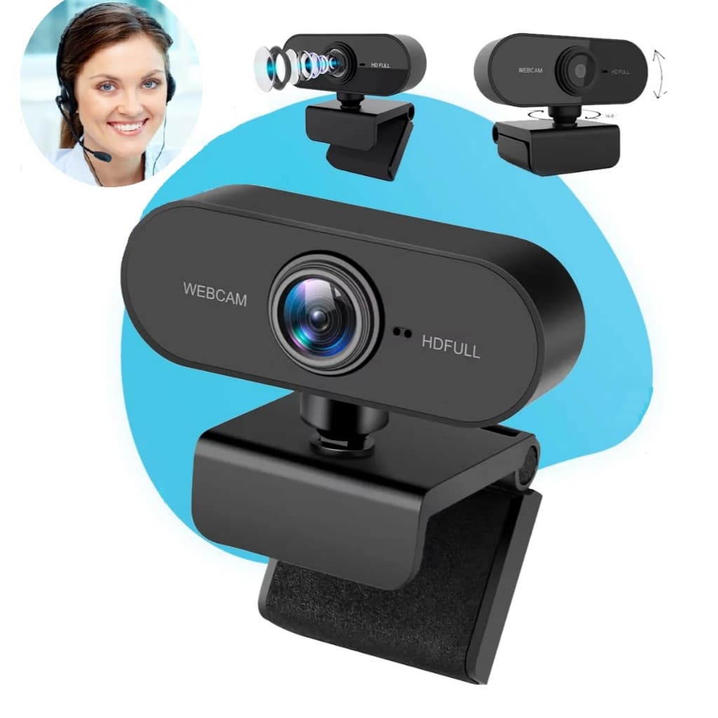 Webcam Camera Full Hd Zoom 1080p 360 Graus Videoconferencia Com microfone Streamcam Entrada Usb 2.0