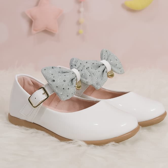 Sapatilha feminina verniz infantil de menina do 20 ao 34 direto da fabrica  Preto Branco