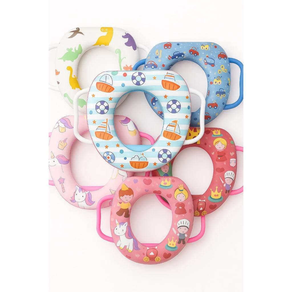 Assento Redutor Sanitário Infantil Almofadado Alça Antiderrapante Vaso Segurança Desfralde Criança