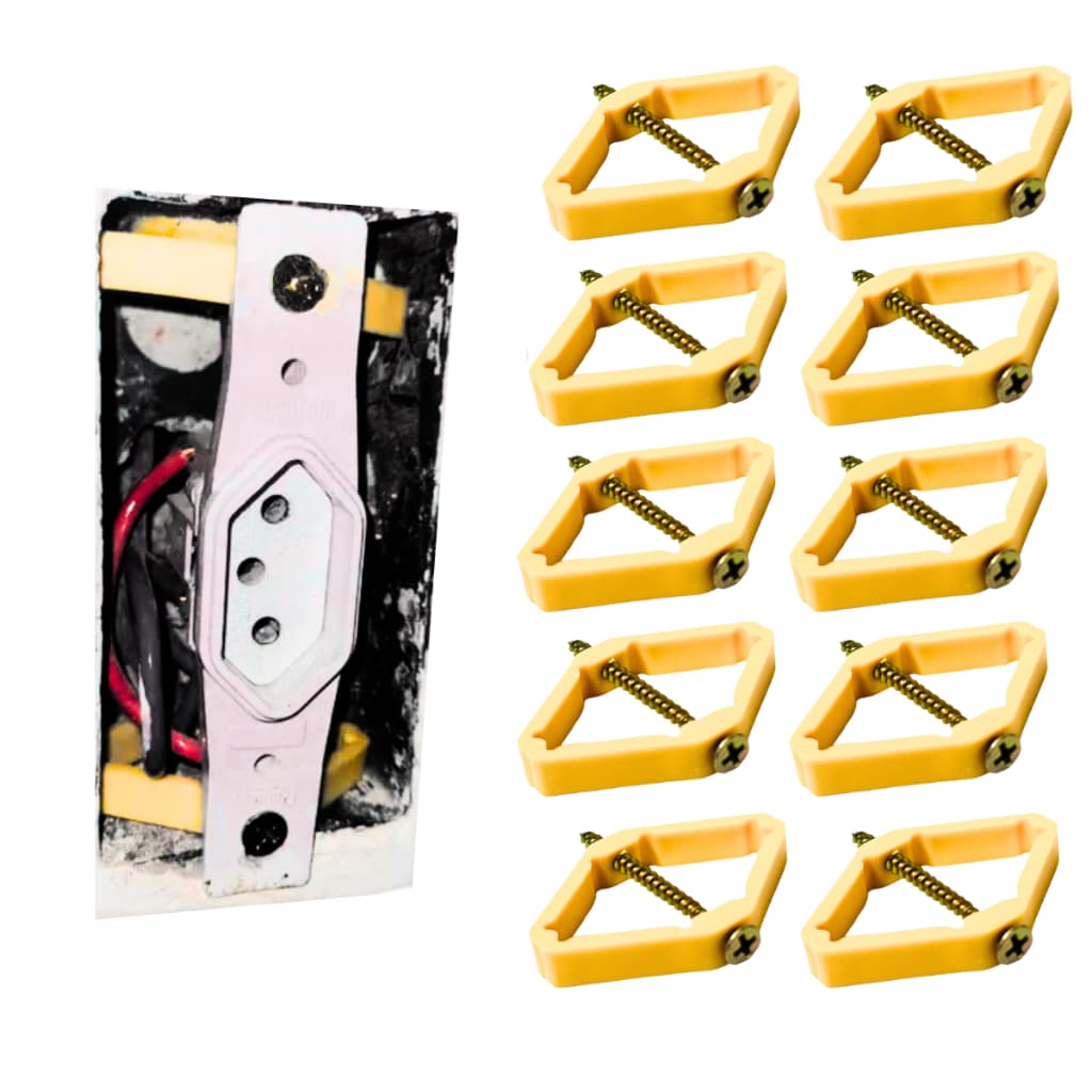 Kit 10 Salva Caixinha De Luz Tomadas Reparo De Aba para caixa 4X2 luz