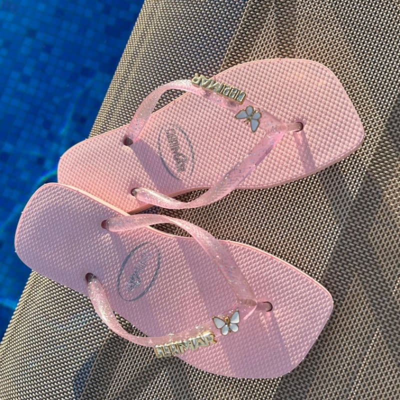 Chinelo Feminino detalhe com borboleta