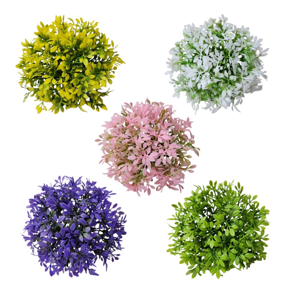 UNIDADE Mini Buquê Meia Bola de Folhas Artificiais para Vaso e Decoração