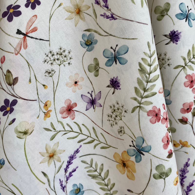 Tecido Tricoline Digital Floral Aquarelado Natural Beauty cor 1 100% Algodão 1,50 de largura