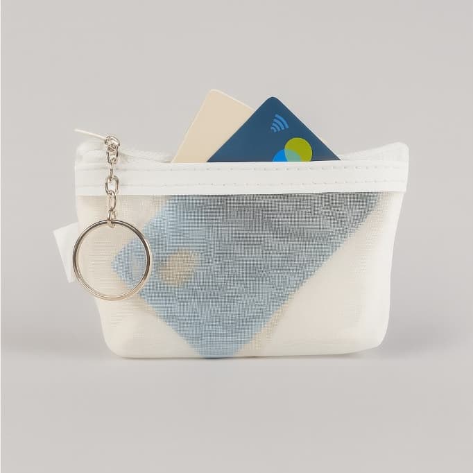 Mini Bolsa Porta Cartões Para Pequenas Peças Transparente Cabe Carregador E Moedas