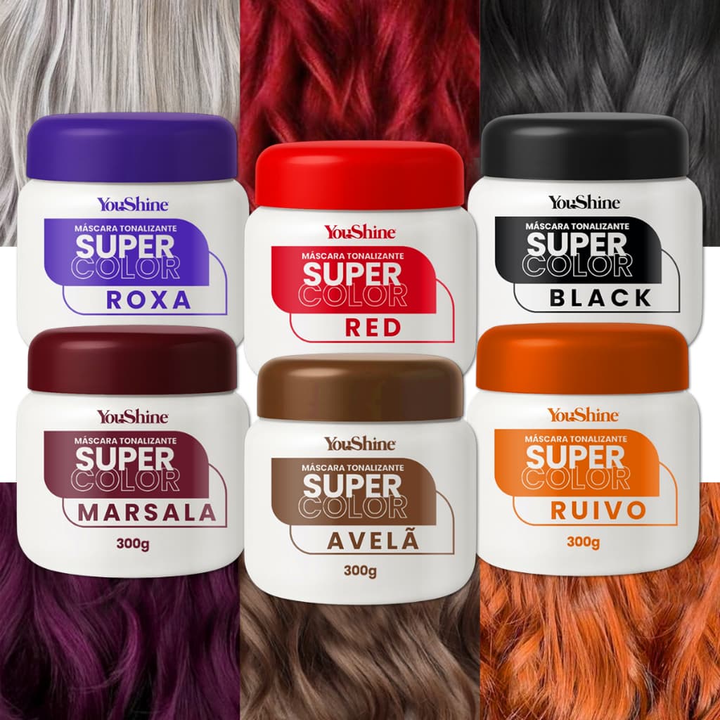 Tonalizante Efeito 100% Natural Sem Química Super Color YouShine 300g Super Resultado Rende 3x Mais