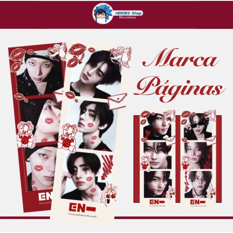 ENHYPEN PHOTOSTRIP | MARCADOR DE PÁGINAS COM LAMINAÇÃO