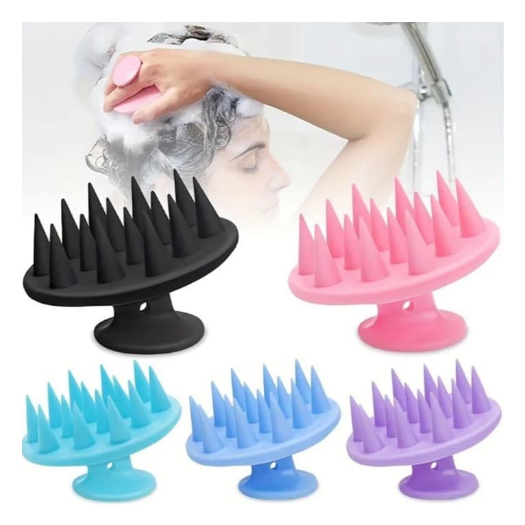 Kit 1/2/3 Escova De Silicone Para Massagem De Couro Cabeludo Raiz De Cabelo Spa Meridiano Shampoo Anticaspa Anticoceira