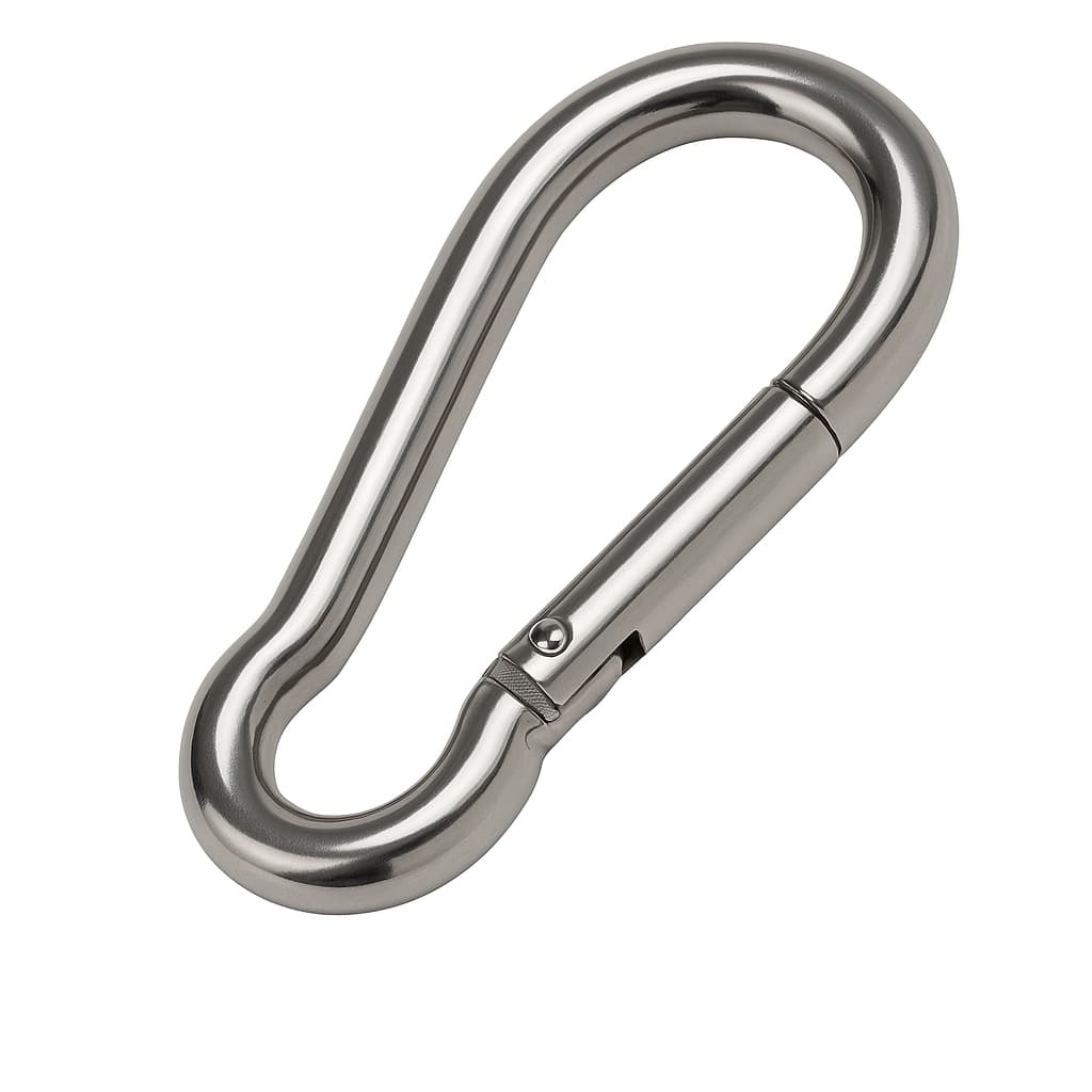 1 Mosquetão 8cm Aço Galvanizado Suporta 230kg – Para Academia e Uso Profissional