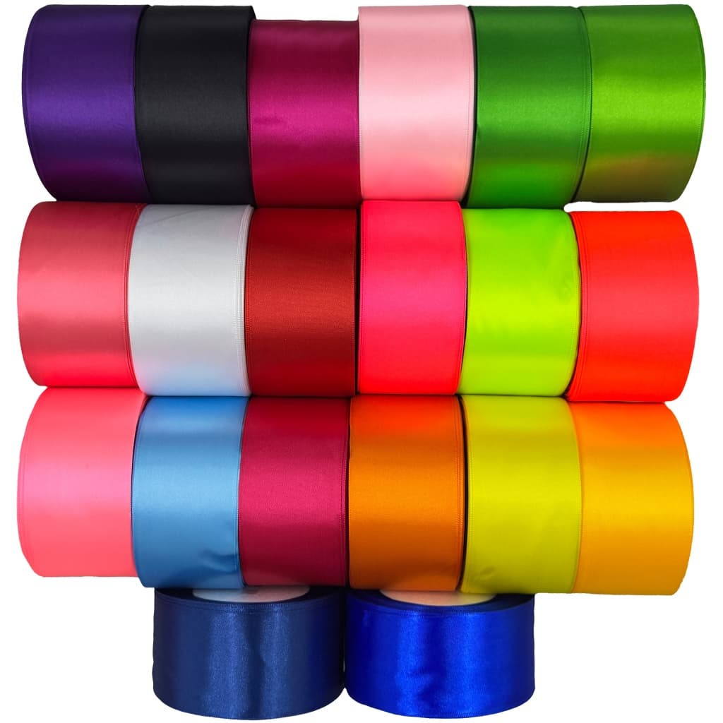 Fita de Cetim N°12 (50mm) – 11m, 23m ou 45m | Laços, Artesanato, Decoração – Cores Vibrantes