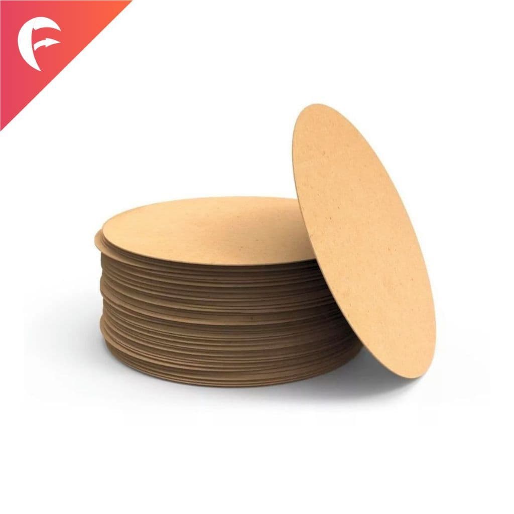 Jogo Americano Sousplat 24 Peças 29cm Redondo MDF Cru Decoração Mesa Posta Jantar