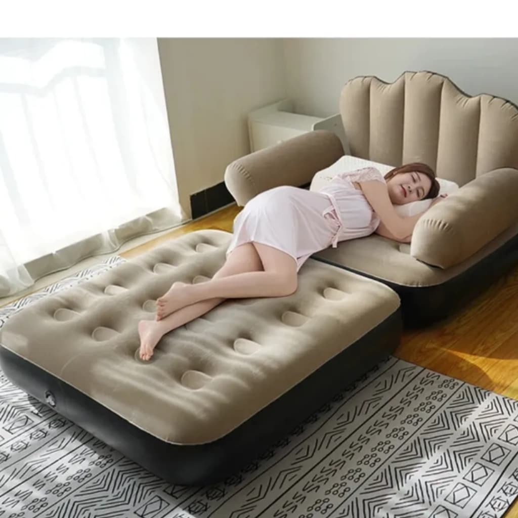 Poltrona e Sofá Cama conforto Inflável para uso em casa, no camping, praia ou área de lazer