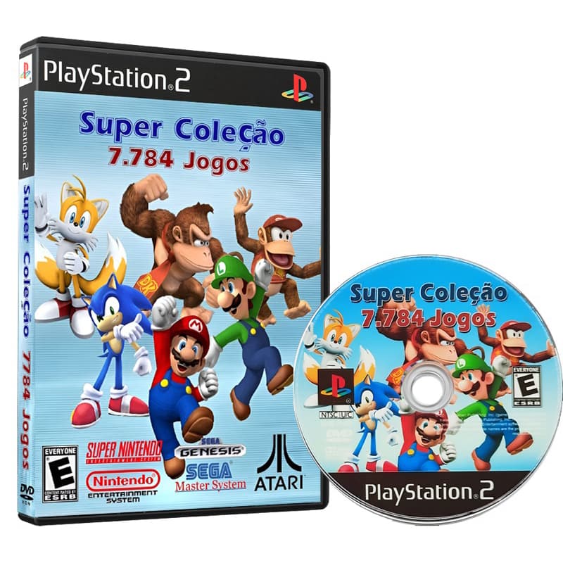 Jogo Super Coleção 7.784 Jogos - Playstation 2