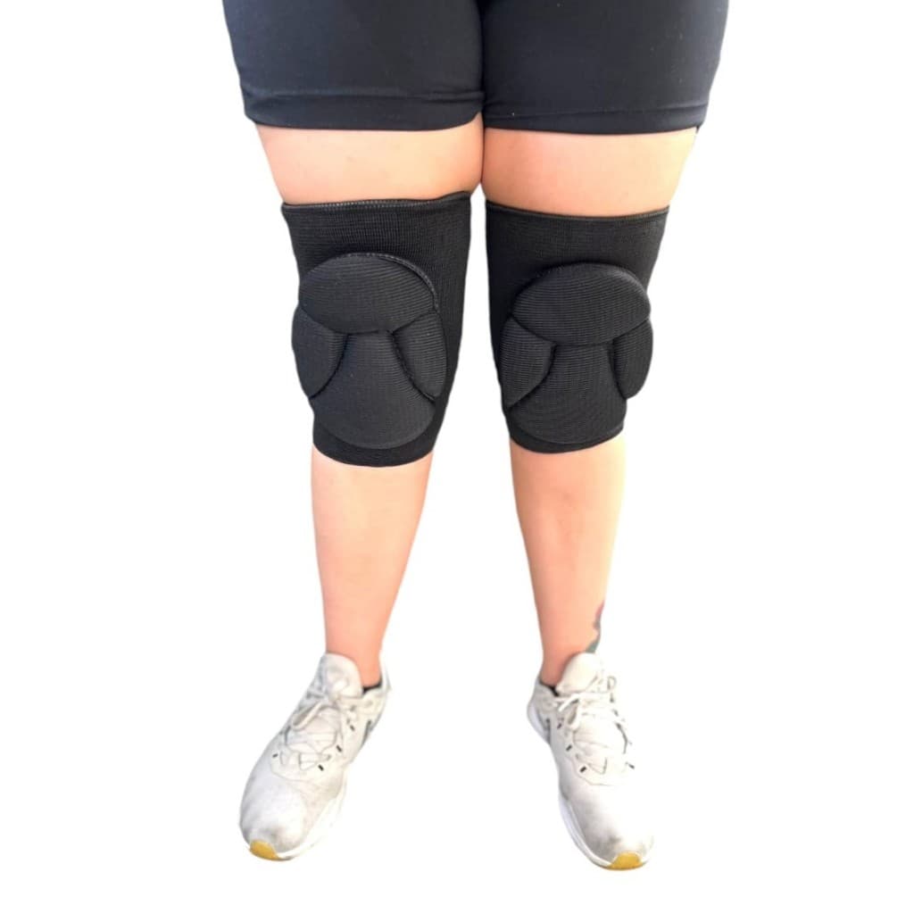 Joelheira para vôlei, dança, elástica Par Triatleta Esportes.