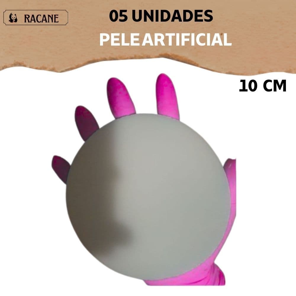 Kit Pele Artificial 10 cm, pacote com 5 unidades para treino tatuagem e micropigmentação - (MINI)