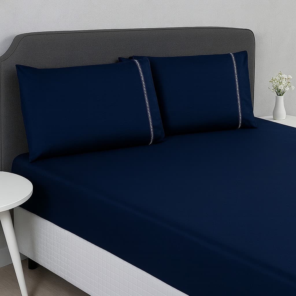 JOGO DE LENCOL SUPER KING SIZE/Queen/Casal/Solteiro 3 PECAS PERCAL 400 FIOS PONTO PALITO EXTRA MACIO