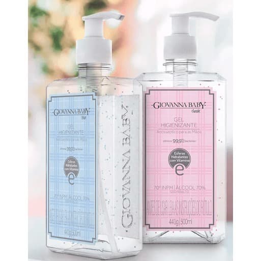 Álcool em Gel Higienizante Giovanna Baby 500ml Blue / Classic Rosa