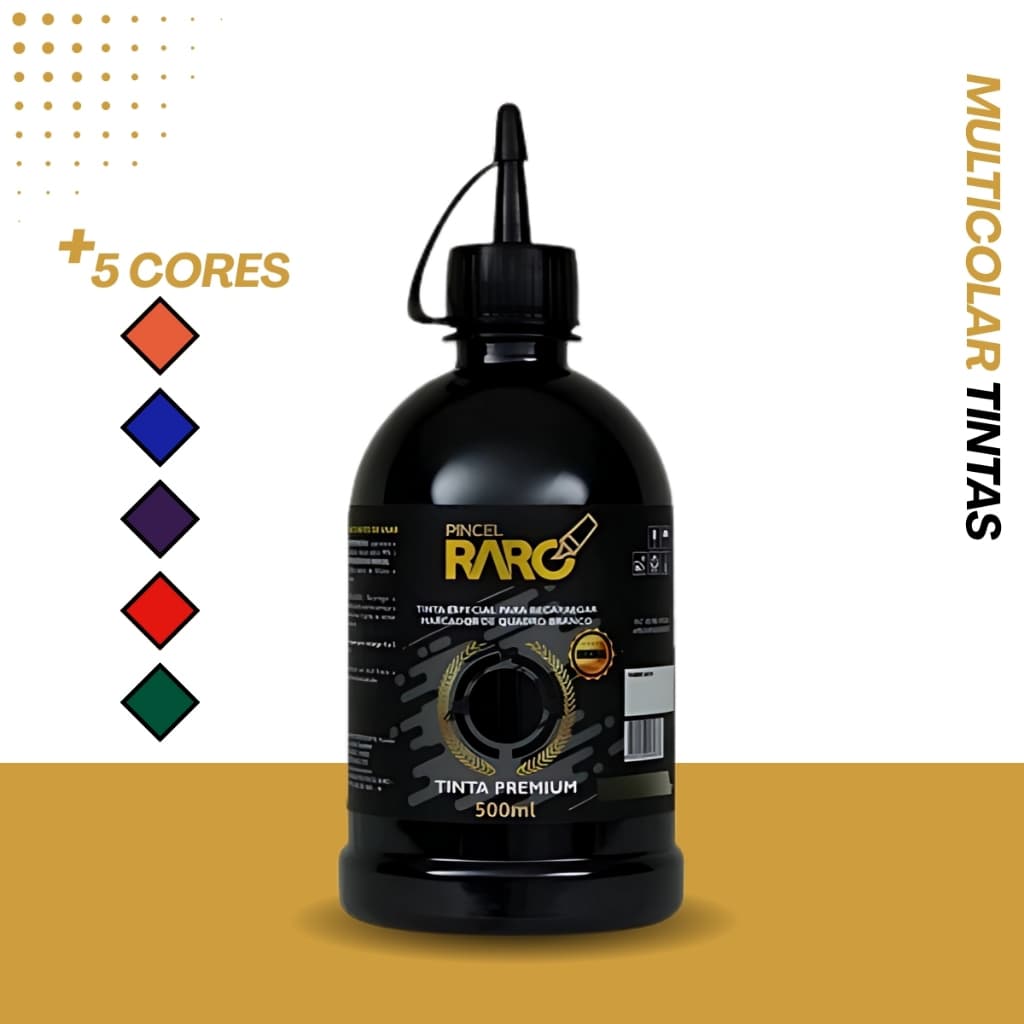 Tinta para marcador de quadro branco 500ml Rende + de 100 recargas Pincel quadro branco recarregável