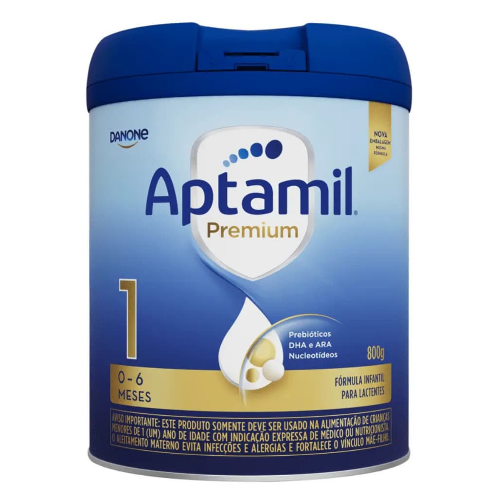 Fórmula Infantil Aptamil Premium 1 Leite em Pó 800g Lactentes 0 a 6 meses Original Danone