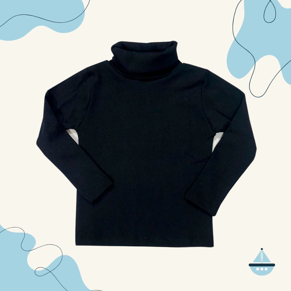 Blusa Cacharrel Juvenil Canelada Gola Alta Debaixo Escolar Confortável Igreja Algodao Aniversario