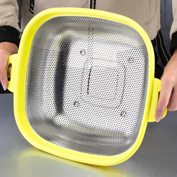 Escorredor Inox 30 cm Alça Reforçada Alta Qualidade com Pé