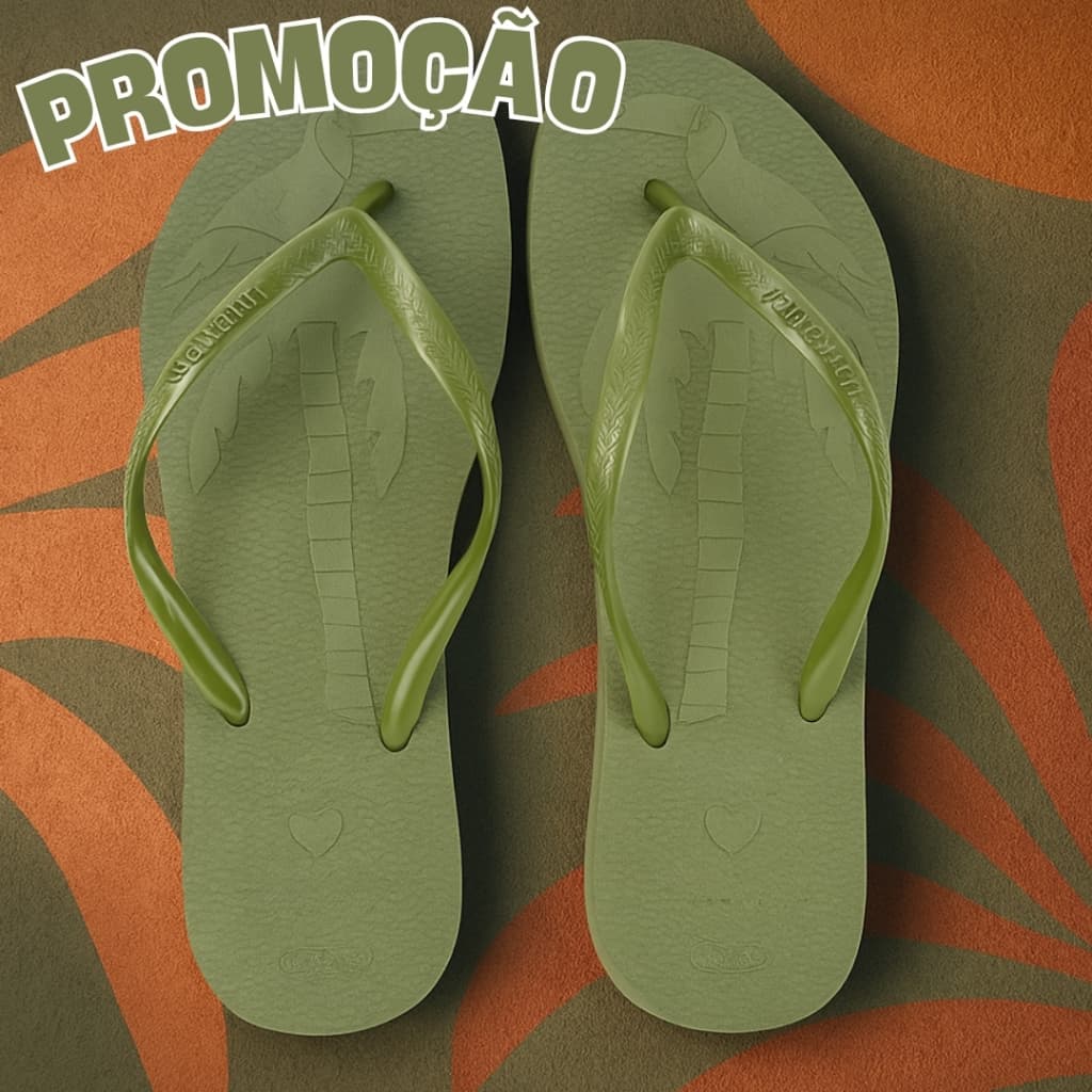Chinelo Coqueiro 2025 Feminino Leve Confortável Promoção Tendência Bico Redondo