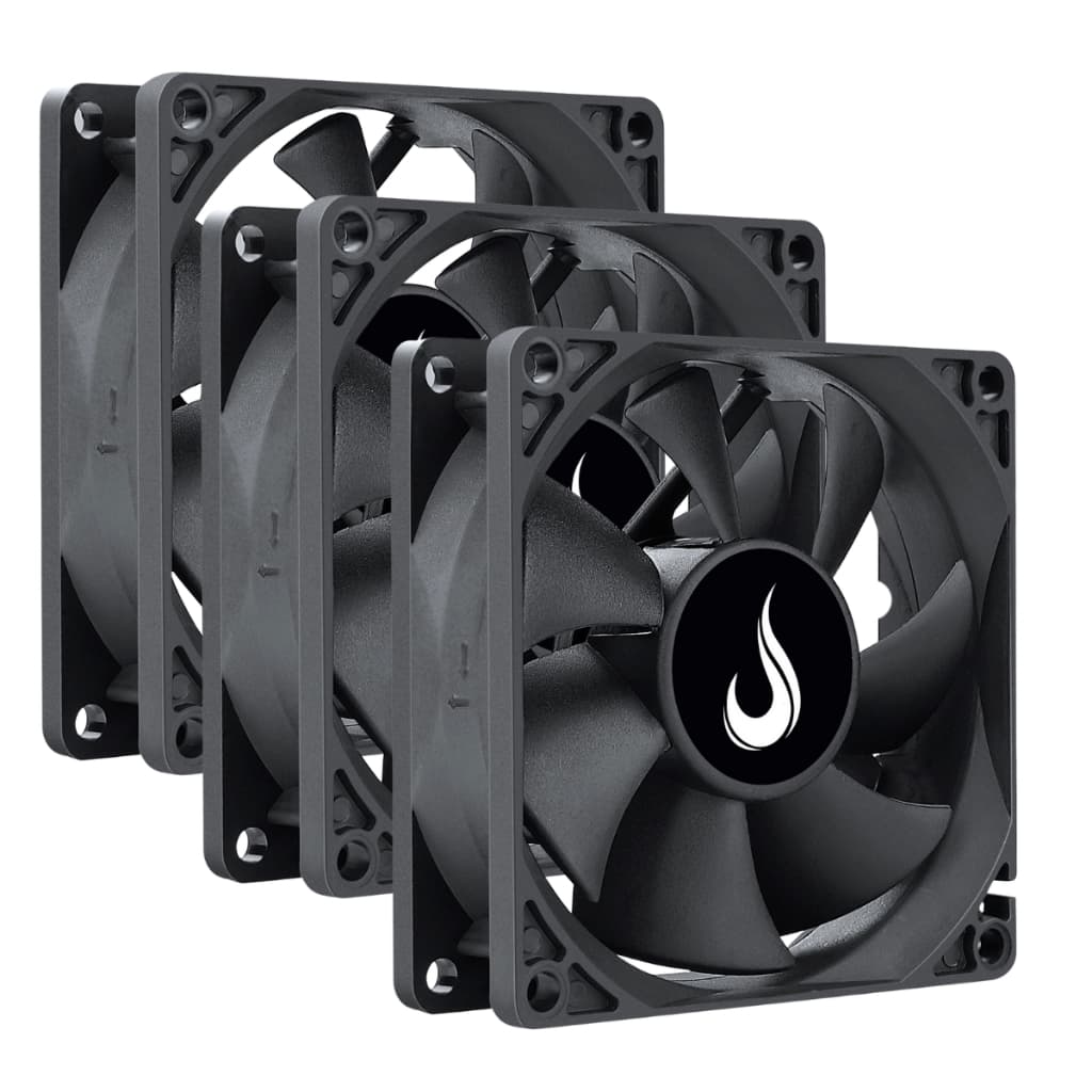 Kit Cooler Fan Rise Mode Black 80mm Molex Gabinete PC