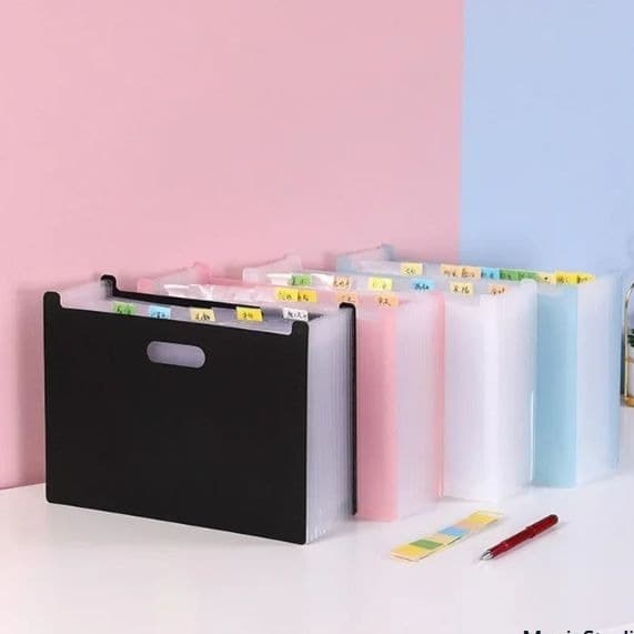 Pasta Arquivo Expansível 12 Divisórias Organizadora Documentos Sanfonada Multiuso ref: XB5432x