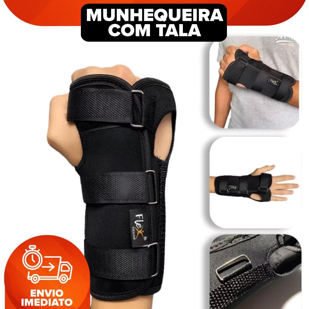 Munhequeira Tala Mão Punho Pulso Órtese Bilateral Tendinite Estabilizadora para Ambas as mãos
