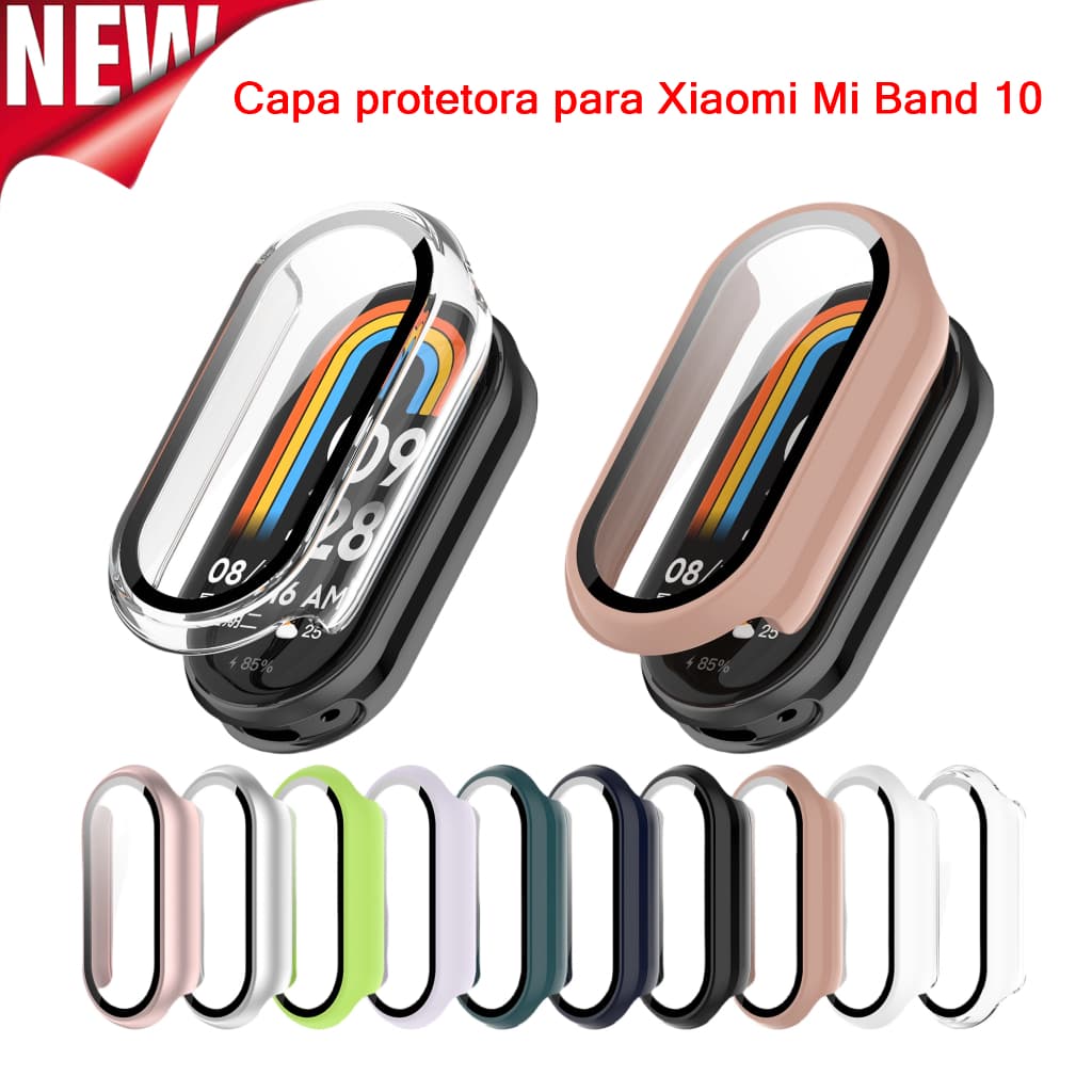 Capa protetora para Xiaomi Mi Band 10, resistente a quedas e arranhões