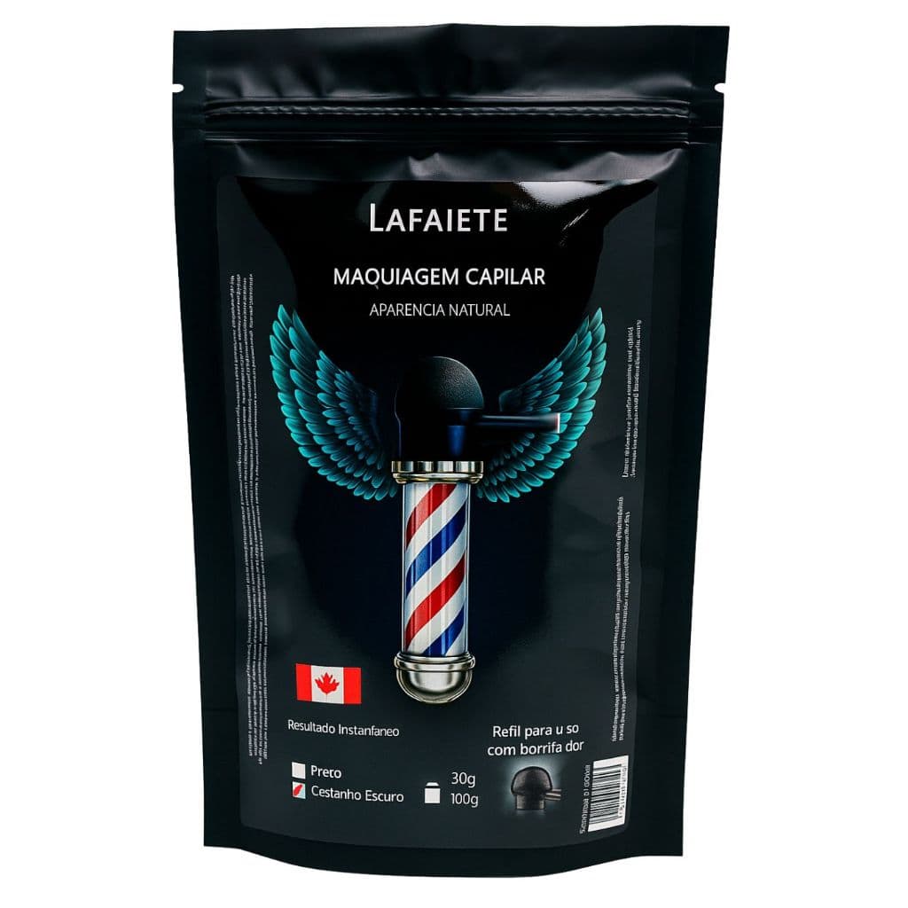 Maquiagem Capilar Fibra Queratina Em Pó Calvície - Refil 100g Lafaiete