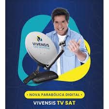 Nova Parabólica Digital Vivensis Receptor VX10 Lnb Ku  Kit Completo