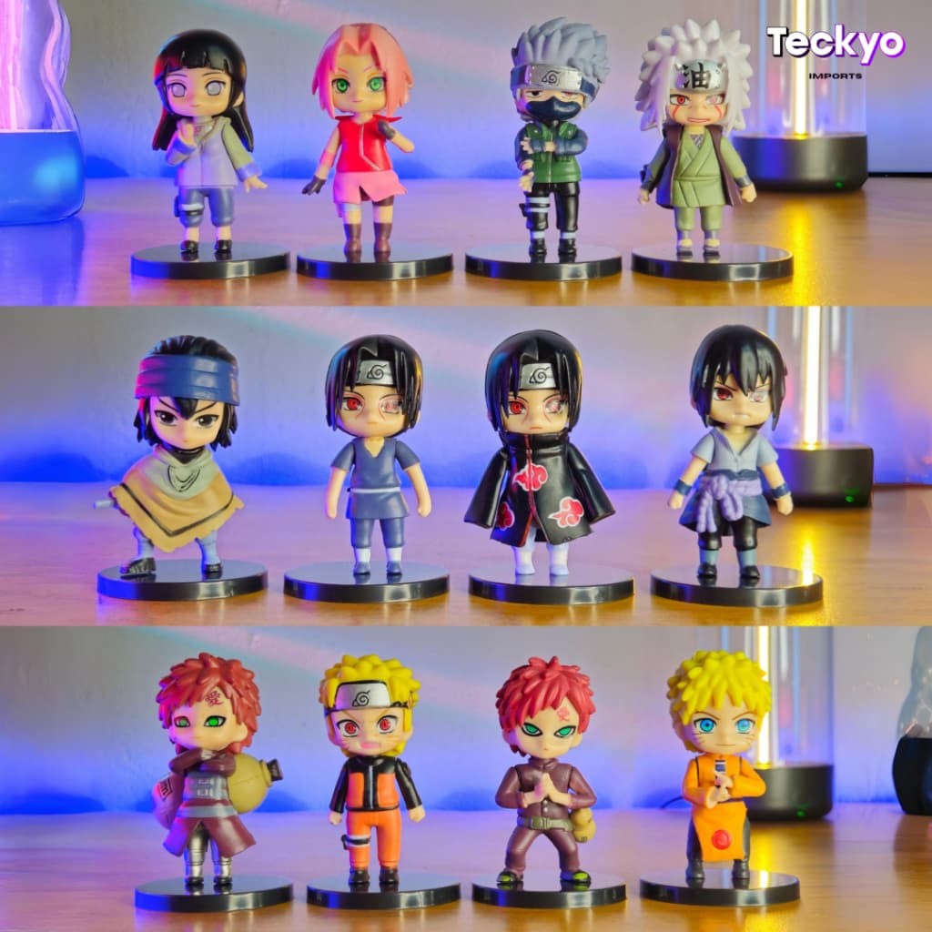 Boneco do Naruto Miniatura 7cm Action Figure Sasuke Kakashi Jiraiya Gaara Sakura Hinata de PVC