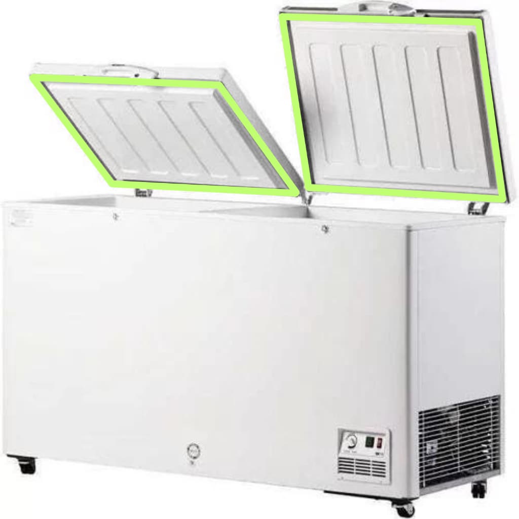 Kit 2 Borracha Gaxeta Para Freezer Horizontal Metalfrio Da420 Da420b 65X61