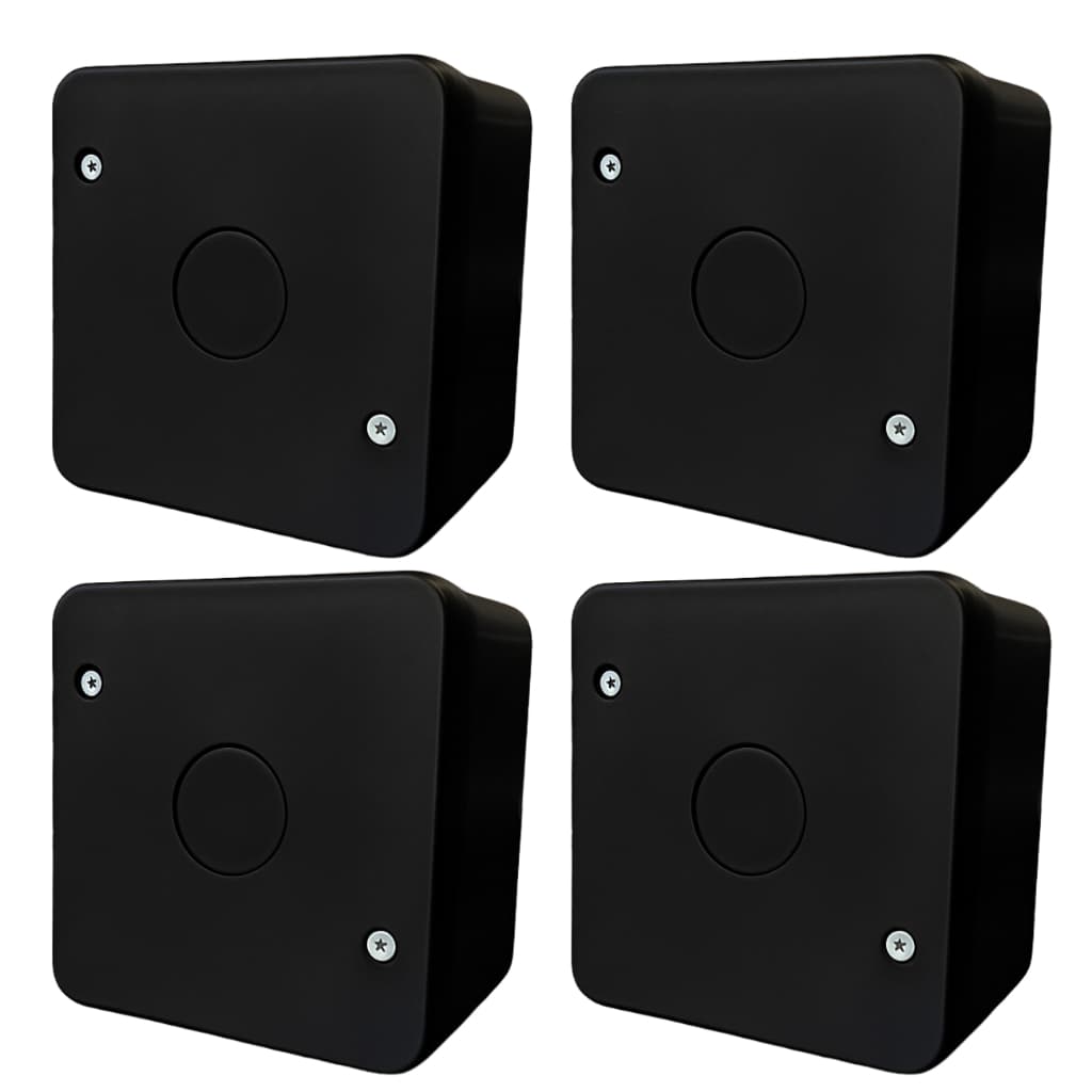 Kit Com 4 Caixas Organizadora CFTV Plástica P/ Câmeras De Segurança IP65 Sobrepor Externa