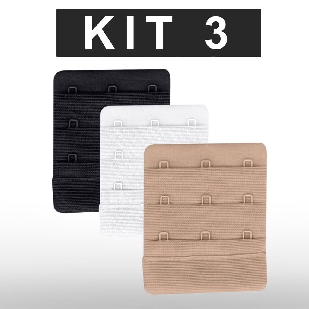 Kit 3 Unidades De Extensor Triplo Para Sutiã