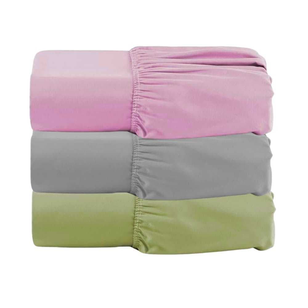 Kit 3 Lençol Berço Portátil Chiqueirinho Desmontável 400 Fios Diversas Cores