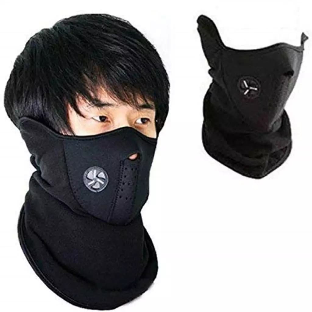 Máscara Facial Balaclava Neoprene Contra Poeira Anti-poluição Bicicleta Motocicleta