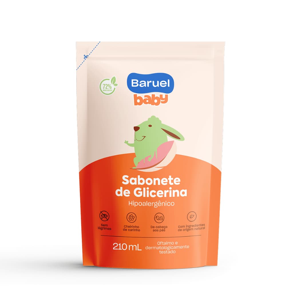 Sabonete Líquido Baruel Baby Glicerina Refil 210ml