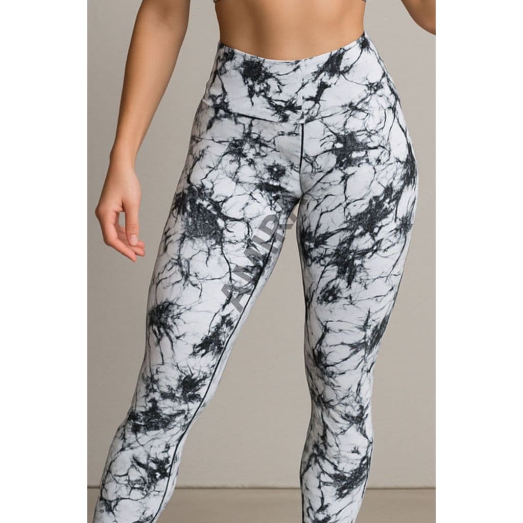 Calça Legging estampa Marmorizada fitness academia rajada