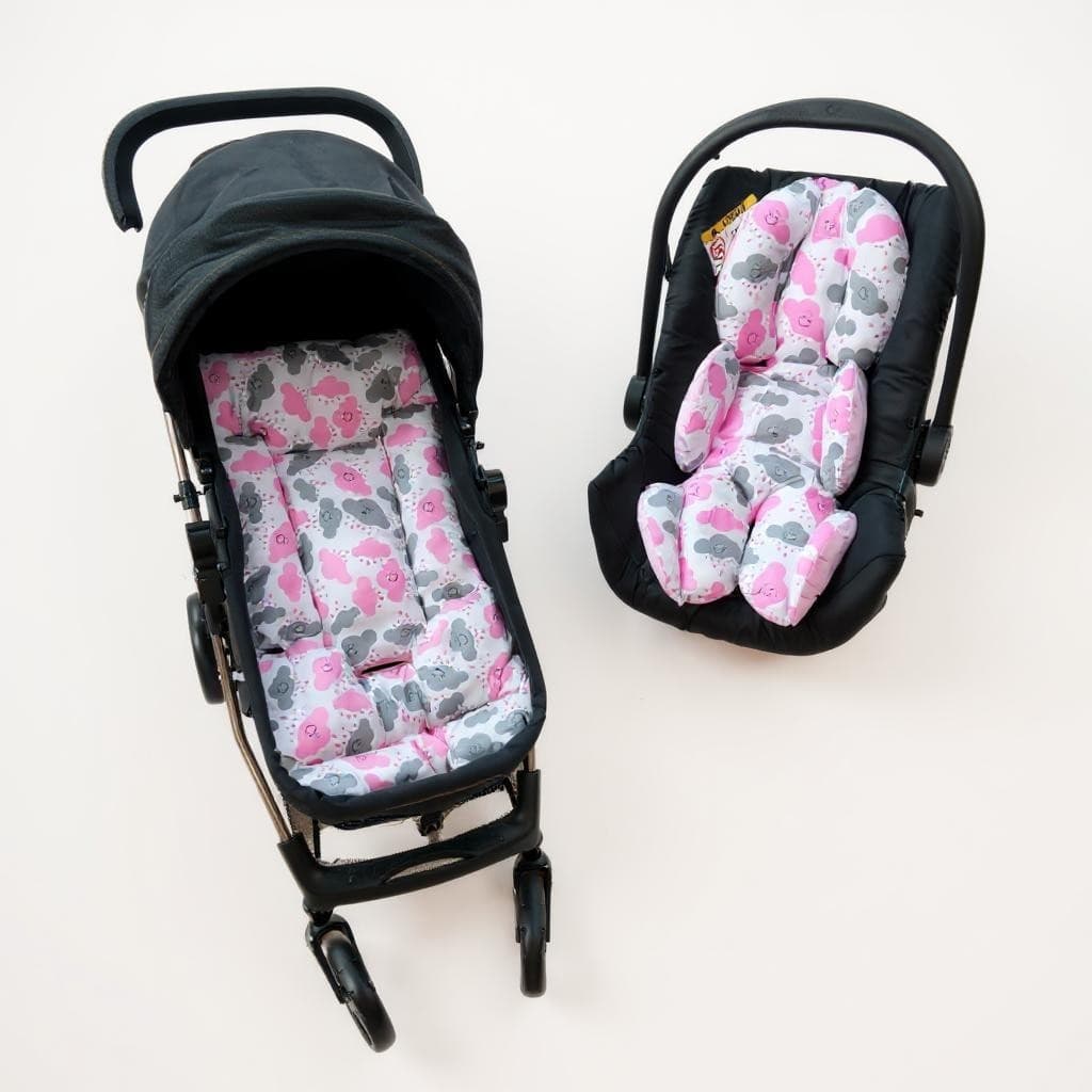 3pç -colchonete Carrinho + Redutor Bb Conforto C/ Prot Cinto