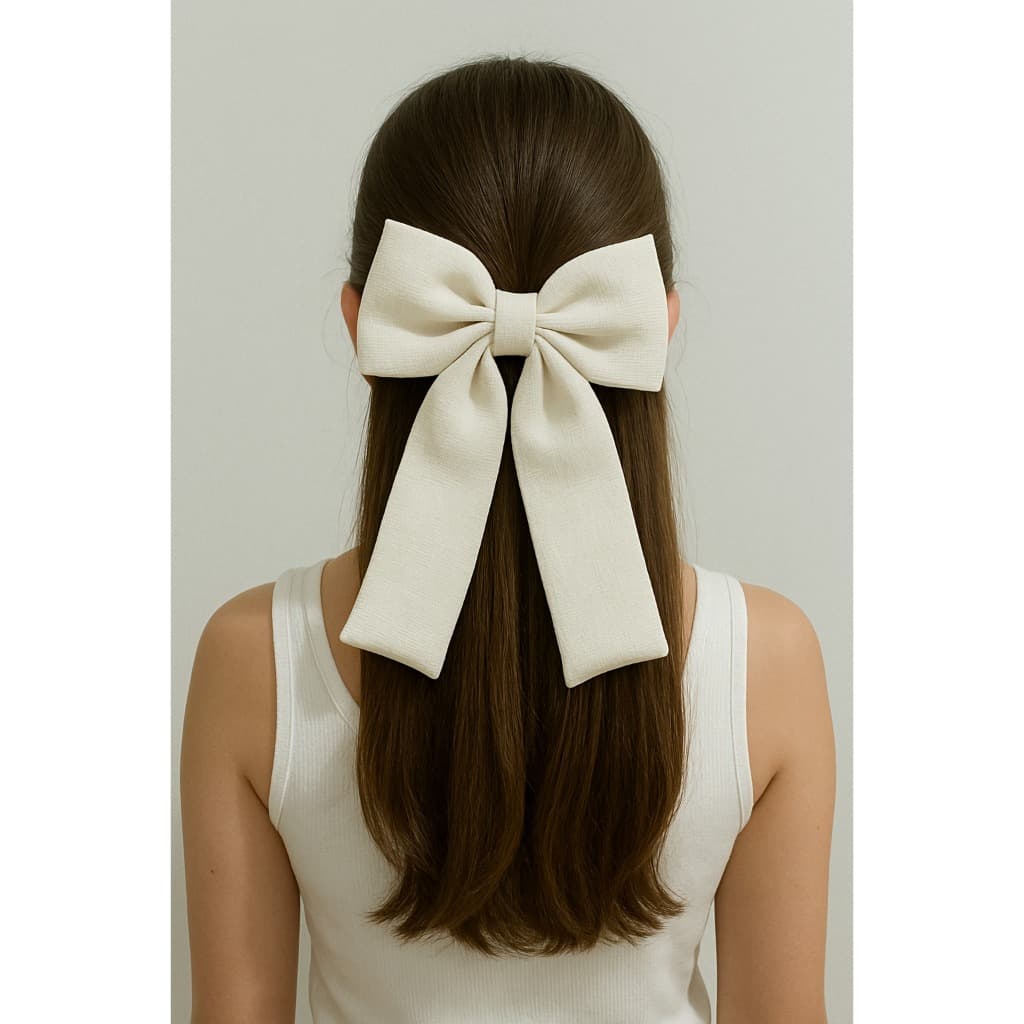Laço de Linho Estilo Boutique Infantil e Adulto Grande Ideal para Coques Penteados Festas