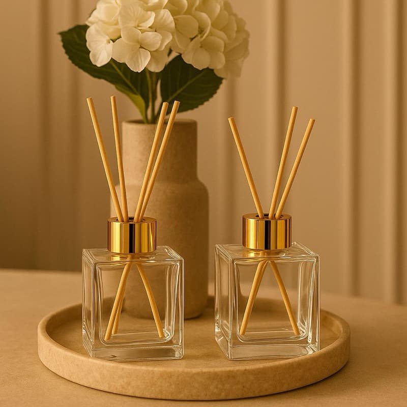 2 Frascos Difusor 100ml Dourado Casa Escritorio Lavabo Empresa Consultorio