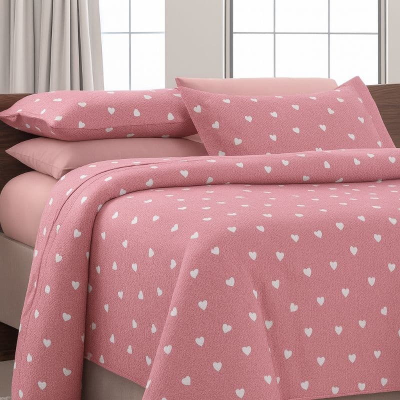 kit Cobre Leito  Colcha Piquet Casal/Queem - 3 peças