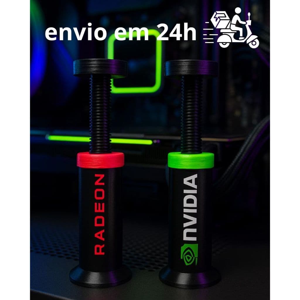 Suporte para Placa de Vídeo, rtx GPU Ajustável  altura Radeon Nvidea Preto Universal