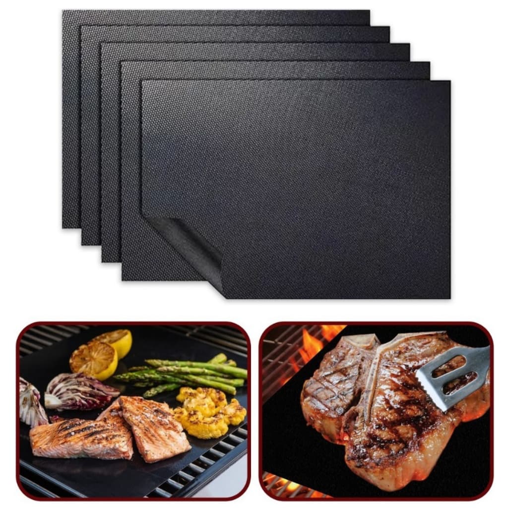 Kit Tapete manta Teflon grill para grelha, forno ideal para assar antiaderente