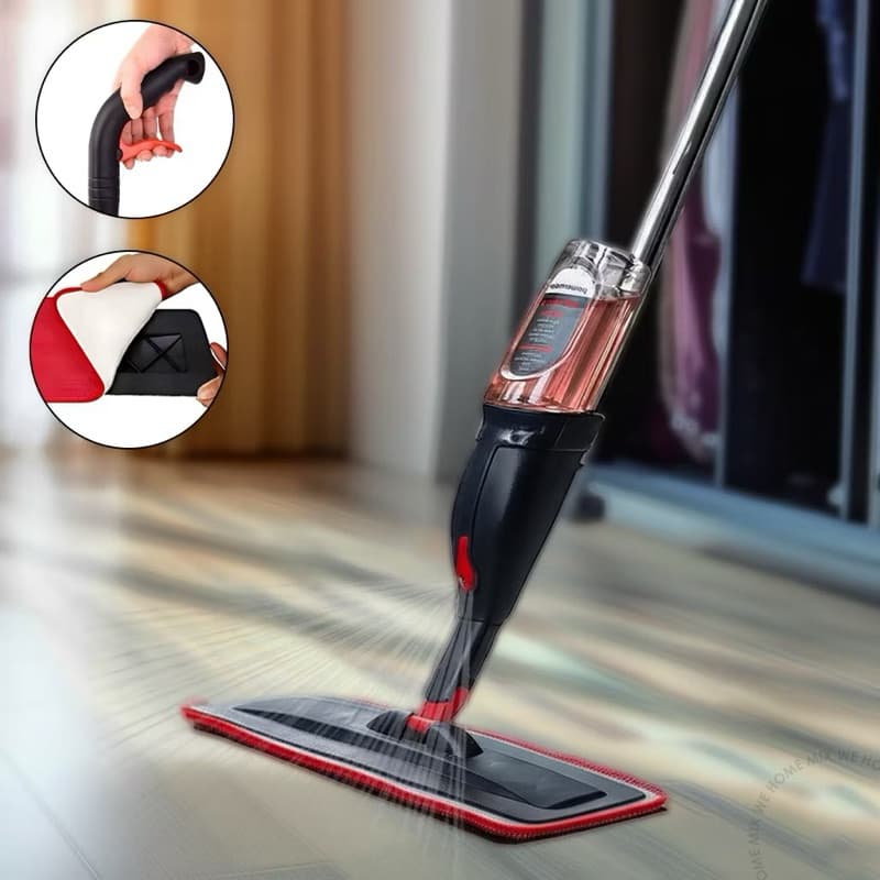 Mop Spray Rodo Esfregão Reservatorio Microfibra  Gatilho Aplicador Com Refil Multiuso Chão Vidros